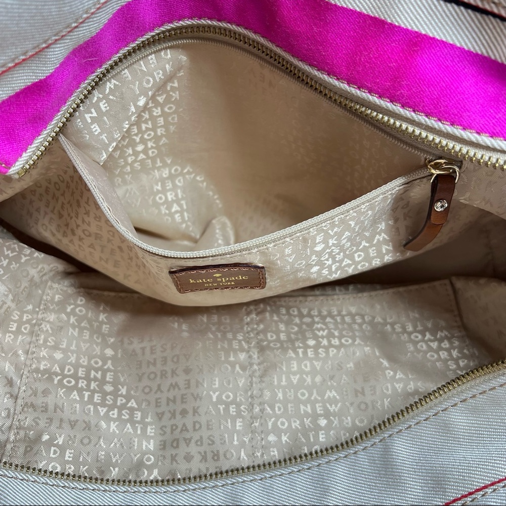 Kate spade leather fabric shoulder bag - Picture 6 of 14